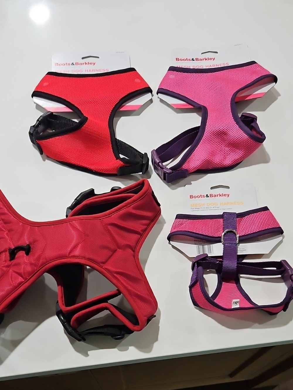Boots & Barkley Pink and Red Mesh Dog Harnesses Set  Misc Lot